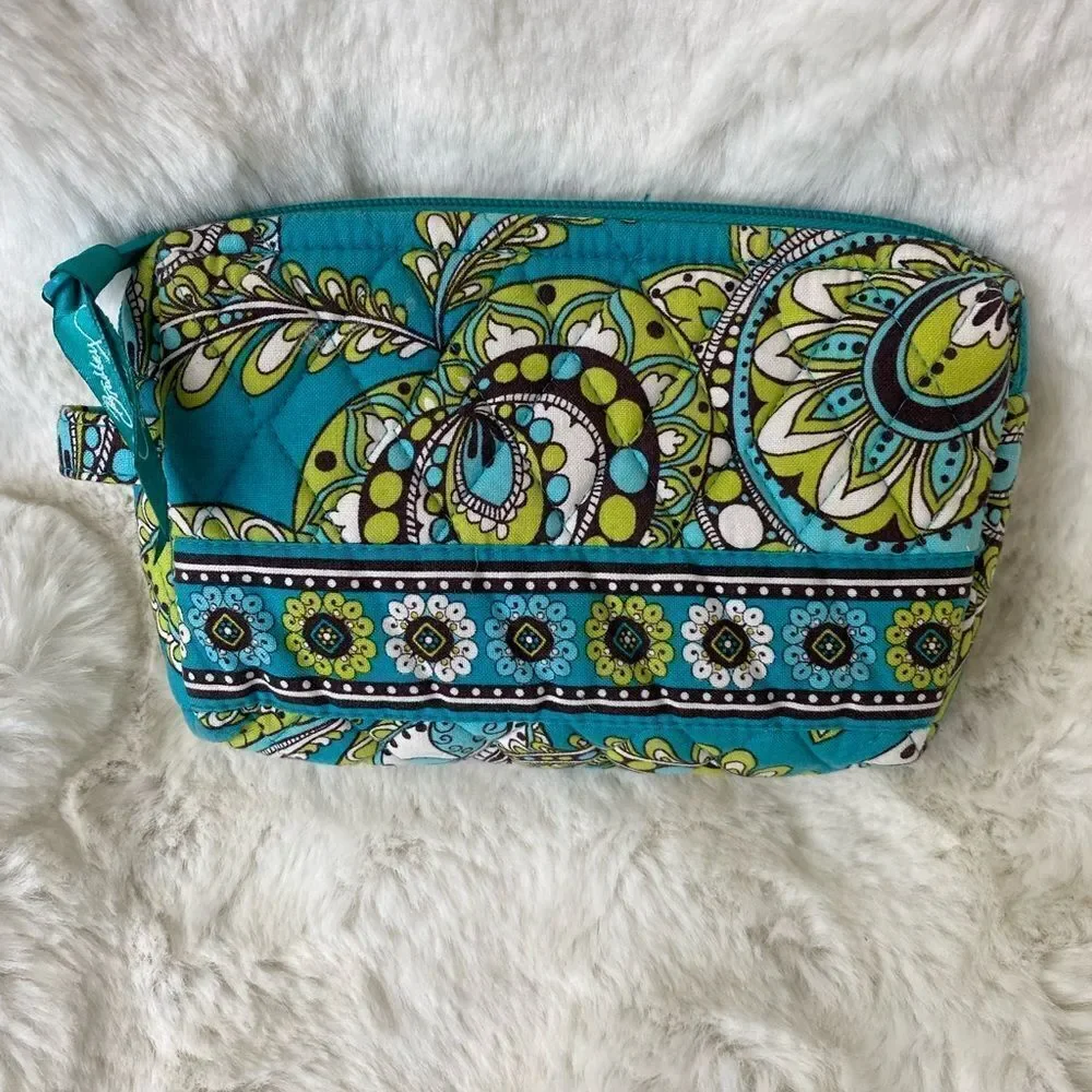 NEW Vera Bradley peacock cosmetic travel toiletry case